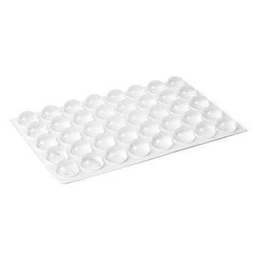 Adhesive Bumpers Ø13x7.5 Half Round 40-pack