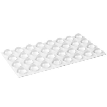 Adhesive Bumpers Ø16x7.9 Half Round 32-pack
