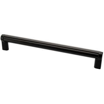 Bar Handle 'Ludvig' Black Ribbed