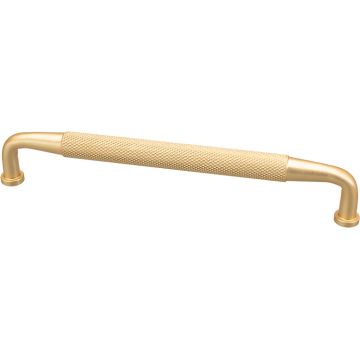 Bar Handle 'Mesh' Satin Brass Knurled