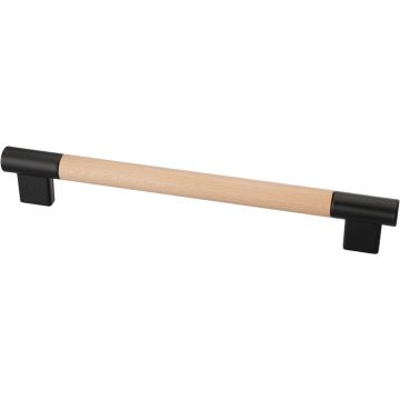 Bar Handle 'Round' Black / Maple Natural