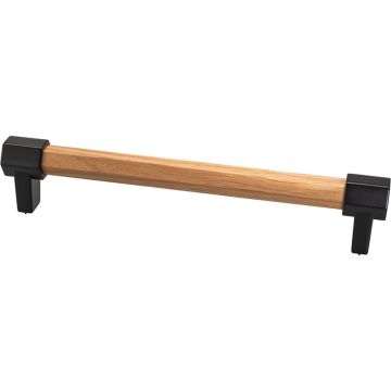 Bar Handle 'Sense' Black / Oak Clear Lacquered