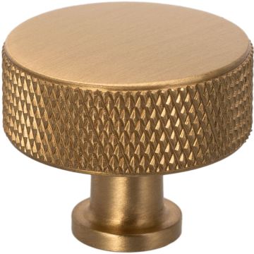 Cabinet Knob 'Remy' Brushed Brass Knurled