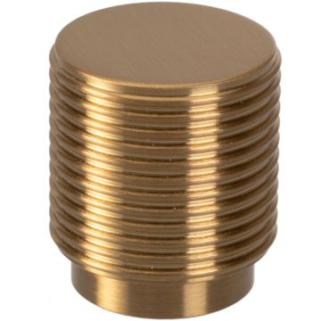 Cabinet Knob 'Big Wire' Anodized Gold Ribbed