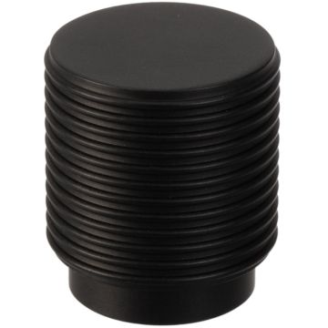 Cabinet Knob 'Big Wire' Black Ribbed