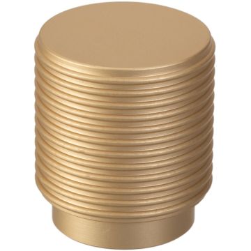 Cabinet Knob 'Big Wire' Matt Brass Ribbed