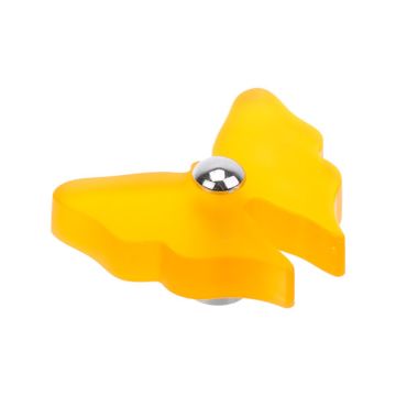 Children Knob 'Kid Line' Butterfly Yellow