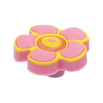 Children Knob 'Kid Line' Flower Pink Yellow