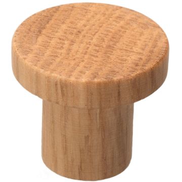 Cabinet Knob 'Grain' Oak Clear Lacquered