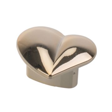 Children Knob 'Kid Line' Heart Brass