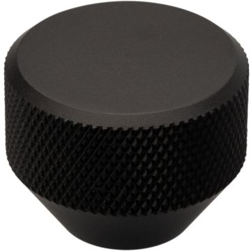 Cabinet Knob 'Mesh' Black Knurled