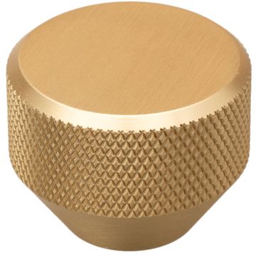 Cabinet Knob 'Mesh' Satin Brass Knurled