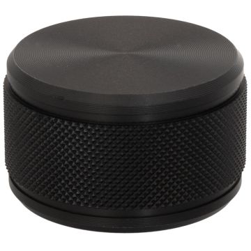 Cabinet Knob 'Radio' Matt Black Knurled