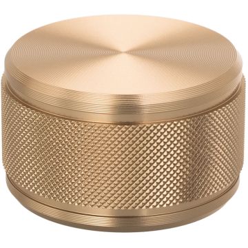 Cabinet Knob 'Radio' Brushed Brass Knurled