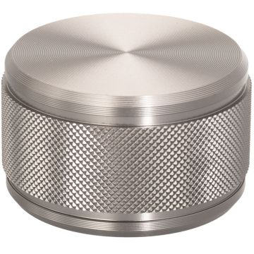 Cabinet Knob 'Radio' Stainless Steel Effect Knurled