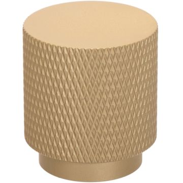 Cabinet Knob 'Raw' Matt Brass Knurled