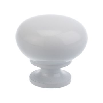 Cabinet Knob "Slot" White