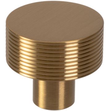 Cabinet Knob 'Small Wire Slim' Anodized Gold Ribbed