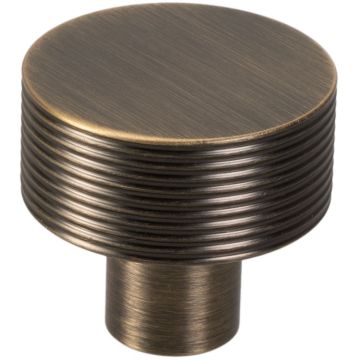 Cabinet Knob 'Small Wire Slim' Bronze Ribbed