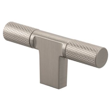 Cabinet Knob 'T-Arc' Stainless Steel Effect Knurled