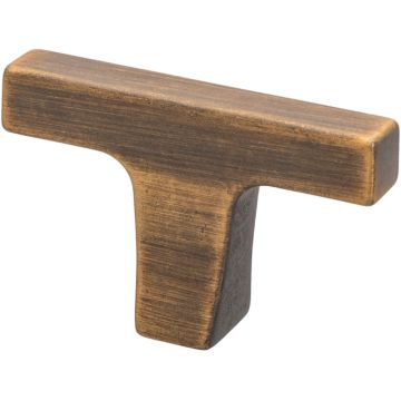 Cabinet Knob 'Ted' Black / Brushed Brass