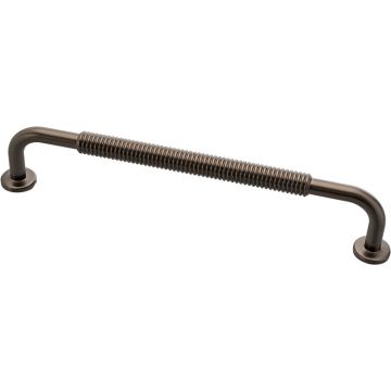 D Handle 'Rill' Black Nickel Brushed Ribbed