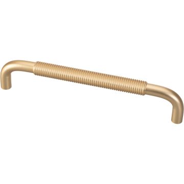 D Handle 'Big Wire' Matt Brass Ribbed