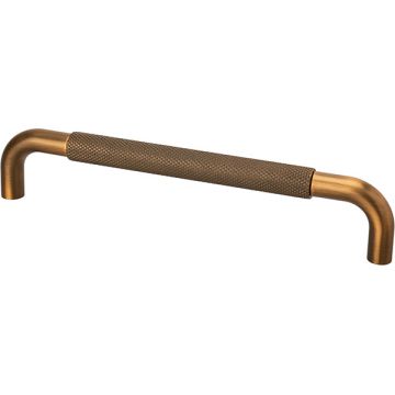 D Handle 'Pix' Antique Brass Brushed Knurled