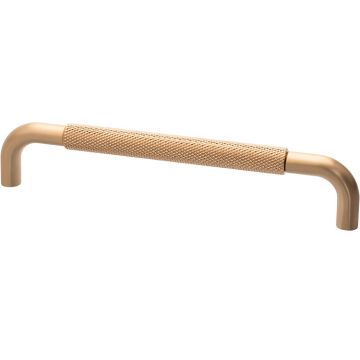D Handle 'Pix' Brushed Brass Knurled