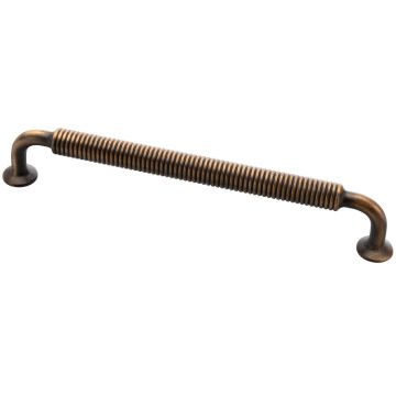 D Handle 'Rondo' Black / Brushed Brass Ribbed