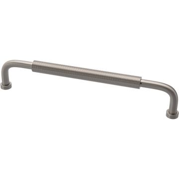 D Handle 'Small Wire' Stainless Steel Effect Ribbed