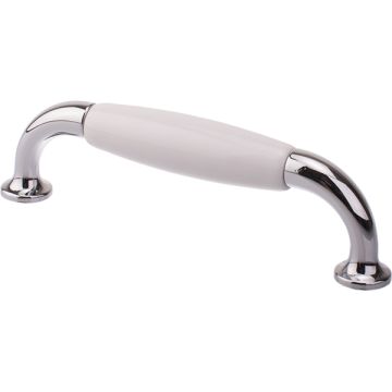 Porcelain Handle "Wales" Polished Chrome / White