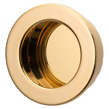 Inset Handle 'Inlay Round' Bright Brass