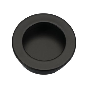 Inset Handle 'Inlay Round' Black