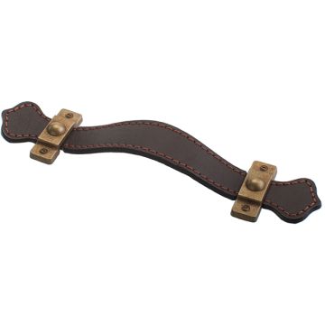 Bow Handle "Navy" Antique Bronze / Leather