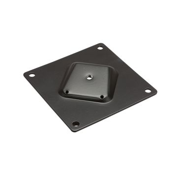 M8 angled plate 130x130 mm 10° black 4x Ø8.5
