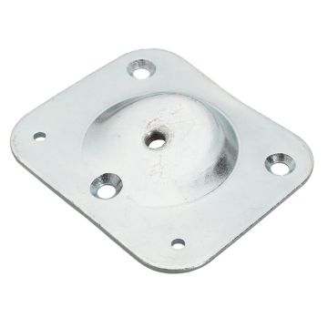 M8 angled plate 95x80 mm 15° Zinc 3 Holes Ø4.5 mm