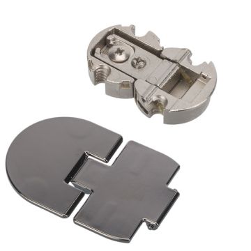 Central Hinge 'Pacta' Glossy Metal Black