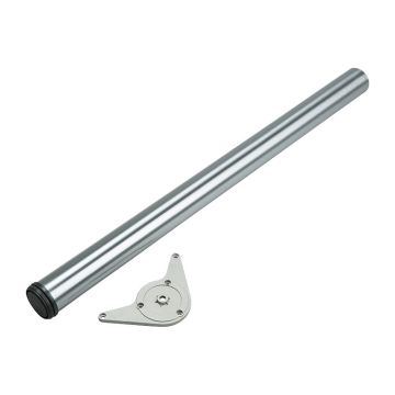 Table Leg Round Ø60 mm 865 mm Brushed Steel