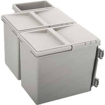 Waste System 'Delta' for kitchen cabinets Gray RAL-7039