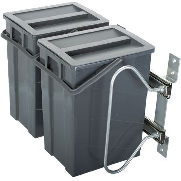 Waste System 'Monsoon' for kitchen cabinets Grey