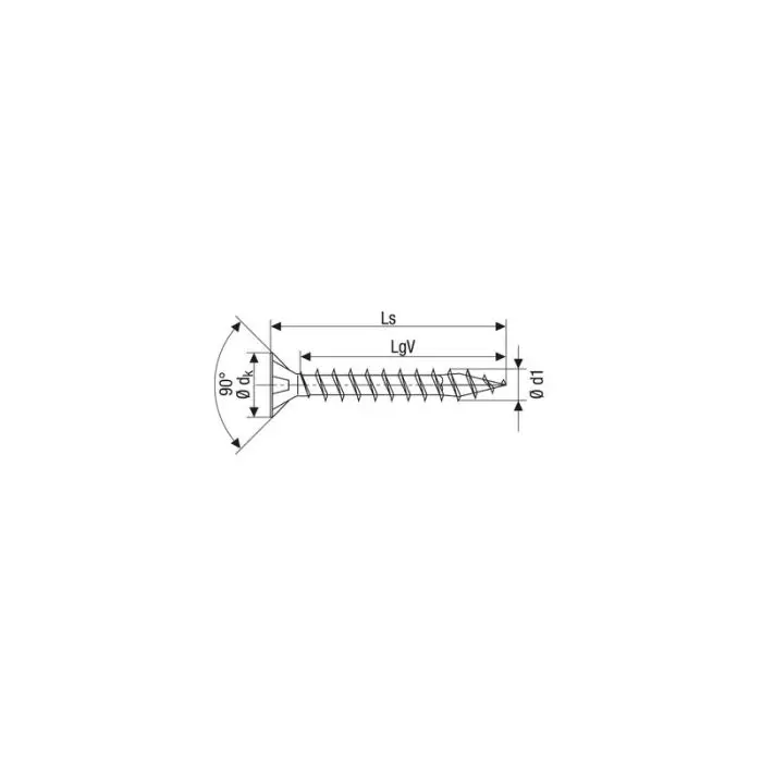 SPAX Screw TFT 3,5x15 Countersunk Torx 15 A2J