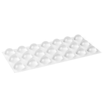 Adhesive Bumpers Ø19x9.5 Half Round 21-pack