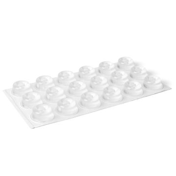 Adhesive Bumpers Ø22.3x10.1 Cylindrical 18-pack