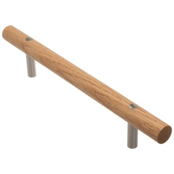 Bar Handle 'Ray' Stainless Steel Effect / Oiled Oak Bar Handle 'Ray' Stainless Steel Effect / Oiled Oak