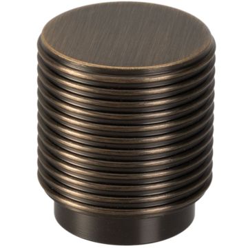 Cabinet Knob 'Big Wire' Bronze Ribbed