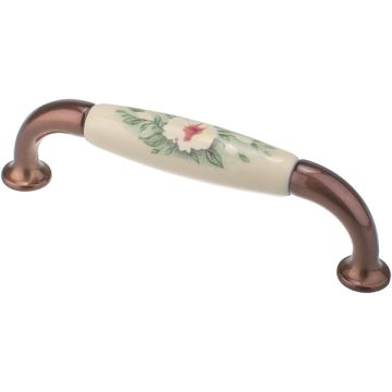 Porcelain Handle "Roma" Ivory / Old Bronze