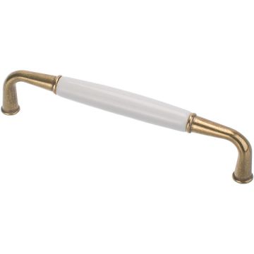 Porcelain Handle 'Saga' Antique Bronze / White