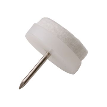 Furniture Felt Glide with Nail White