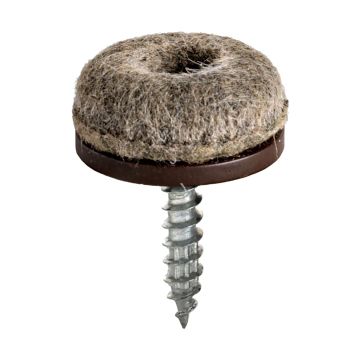 Furniture Glide 'Feltip Cup' Brown with Screw